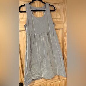 Size 14 Lemmie for Nina Leonard Pinstriped Dress with Adorable Back Cut Out